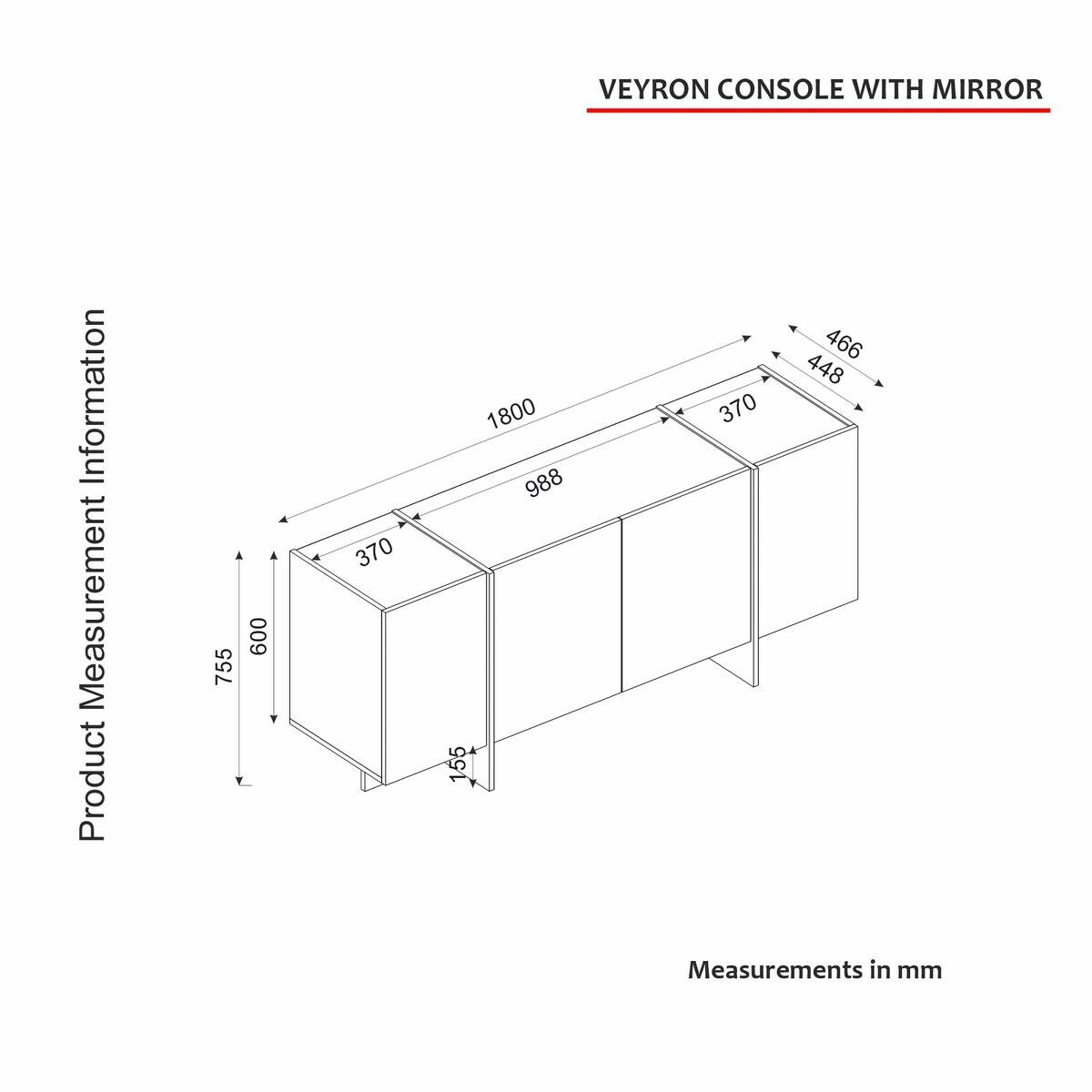 Sideboard Veyron beige granit Optik B/H/T: ca. 180x75,5x46,6 cm