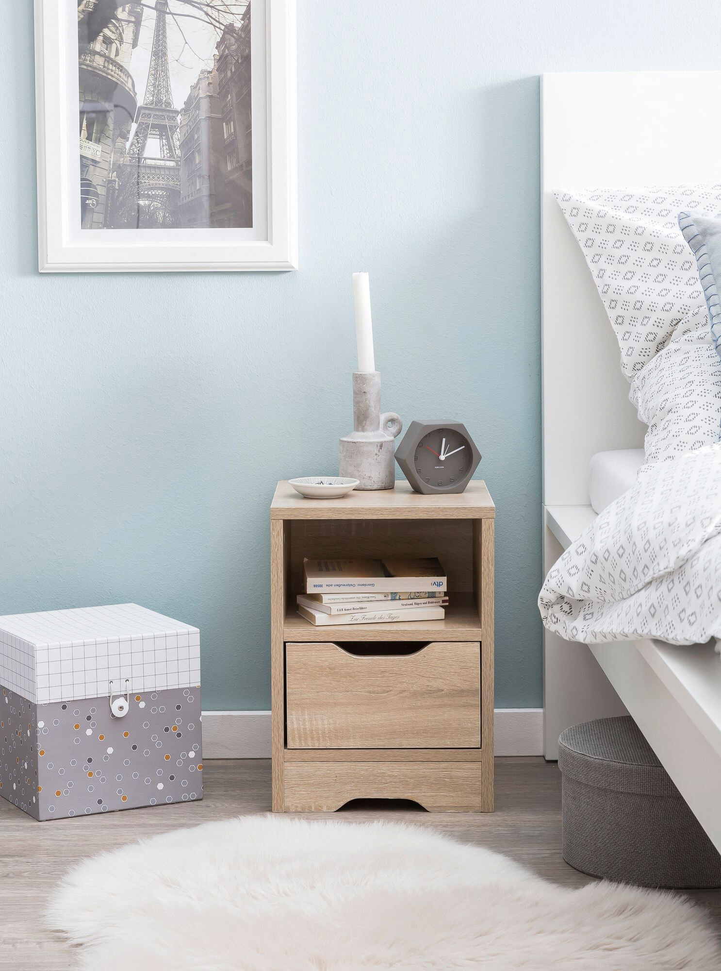 Nachtkonsole Sonoma Nachbildung B/H/T: ca. 31x43x31 cm