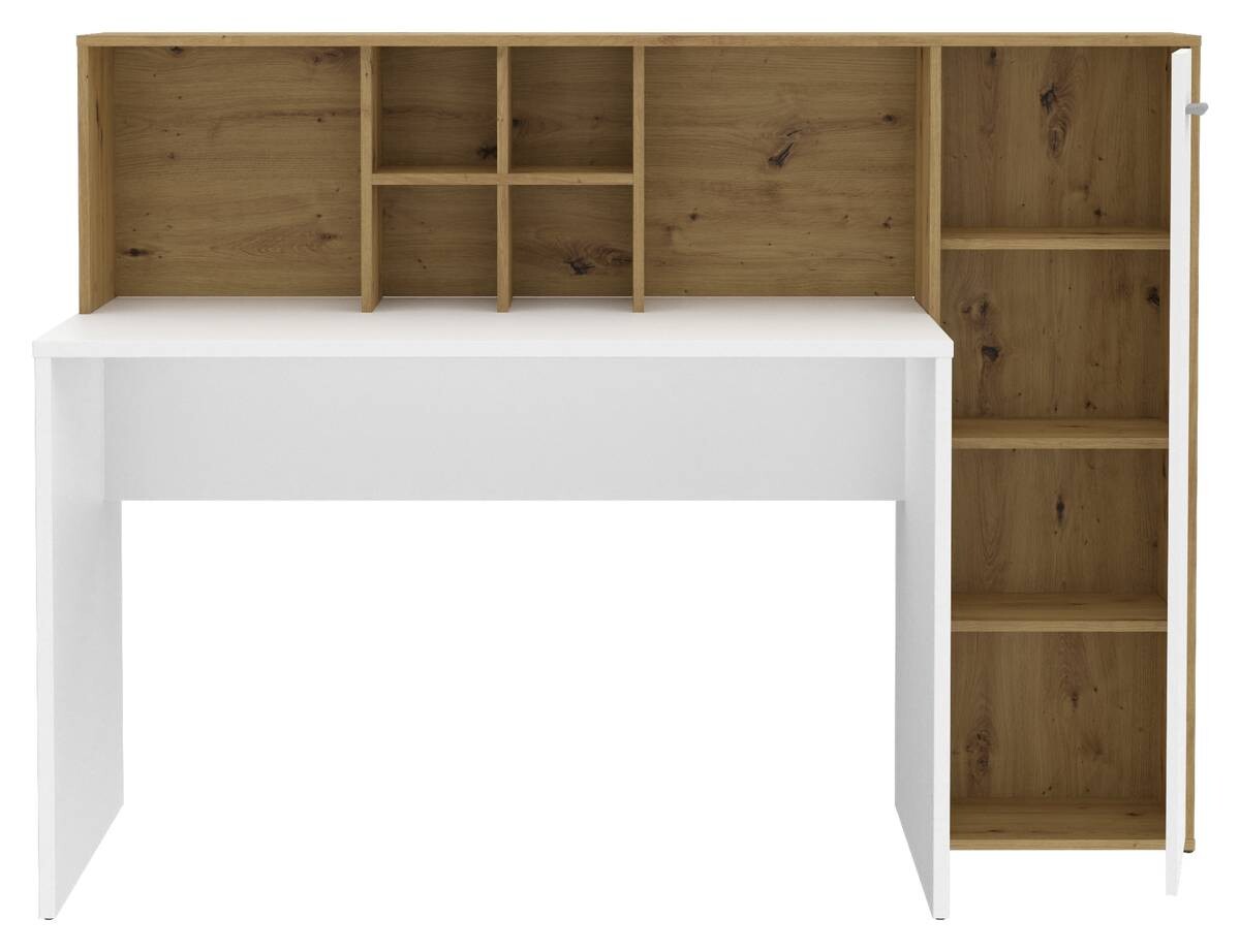 Schreibtisch weiß Eiche Artisan Nachbildung B/H/T: ca. 158x116x66 cm