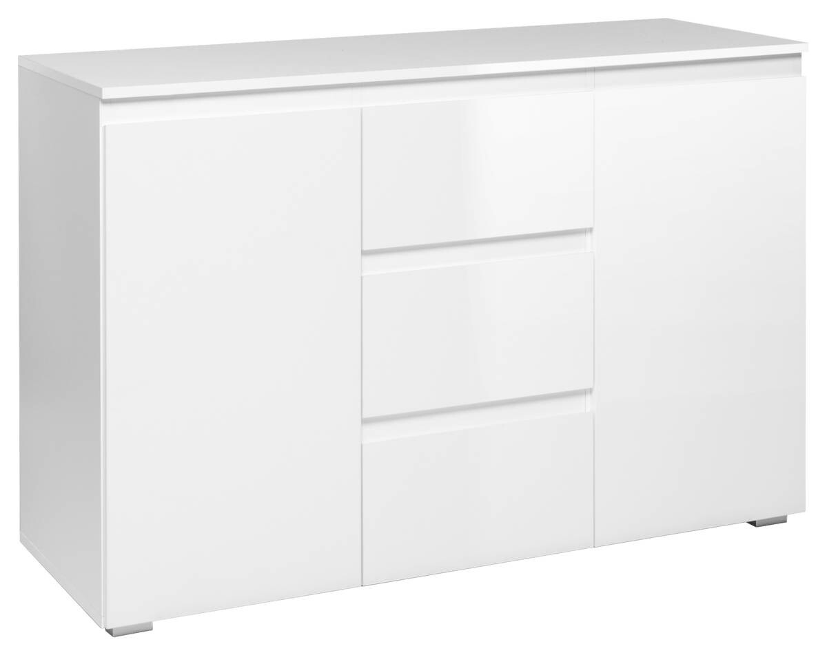 Kommode Capetown weiß glänzend weiß B/H/T: ca. 120x81x40 cm