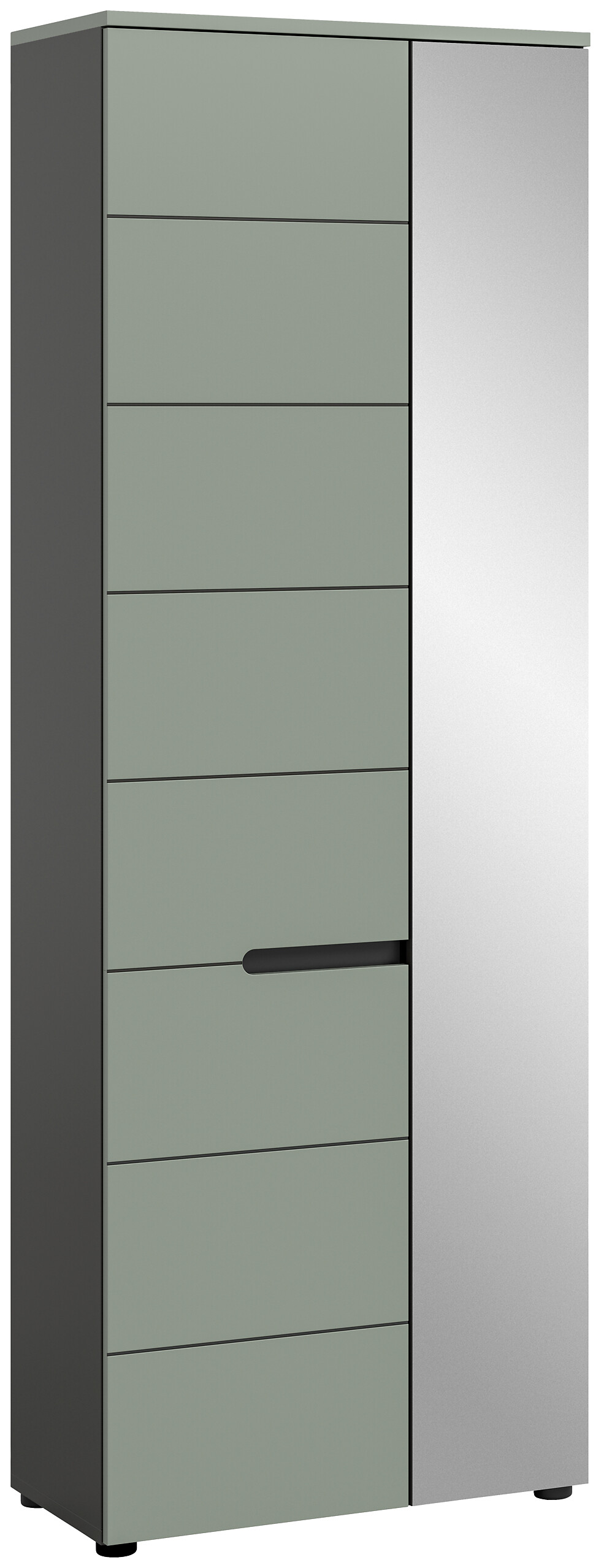 Garderobenschrank Canu grün basaltgrau Nachbildung B/H/T: ca. 190x65x37 cm