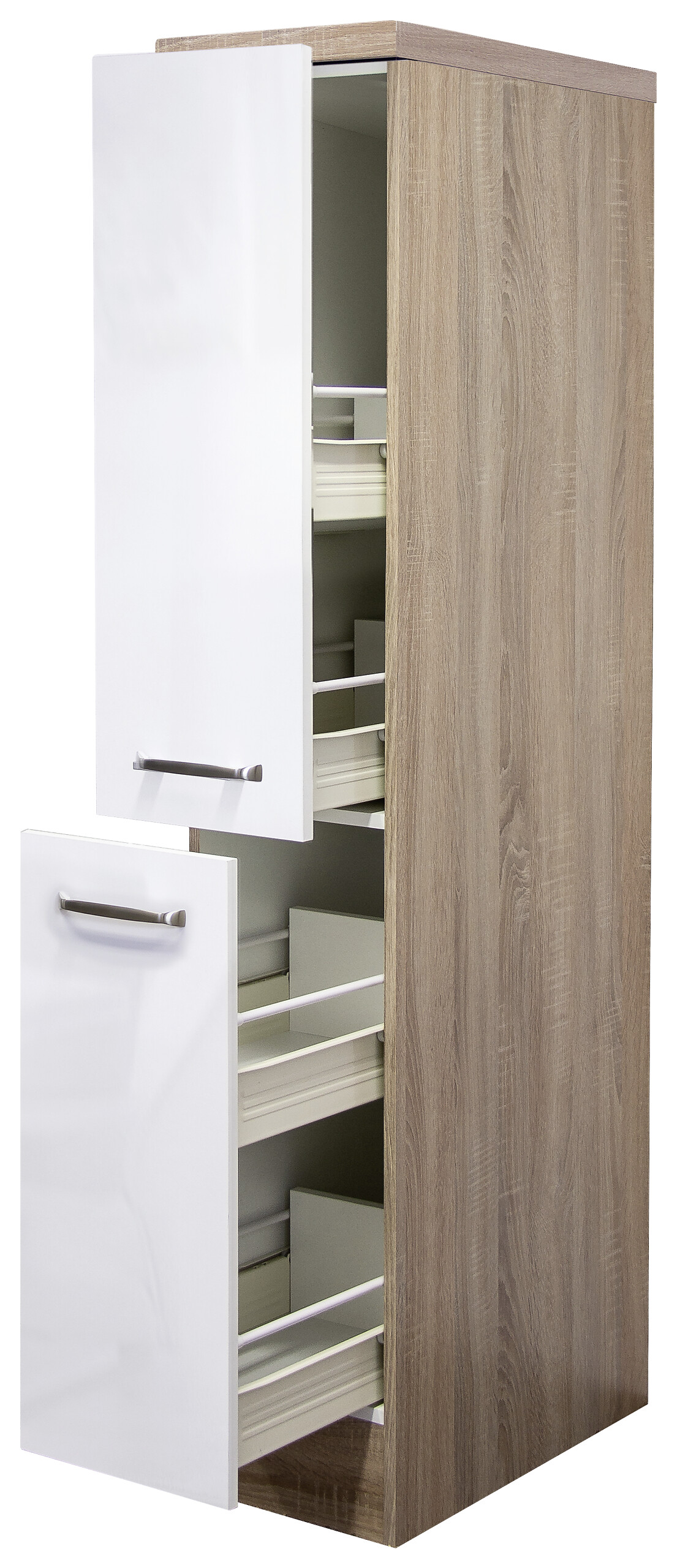 Apothekerschrank Valero weiß Hochglanz B/H/T: ca. 30x162x60 cm Apothekerschrank Valero weiß Hochglanz B/H/T: ca. 30x162x60 cm