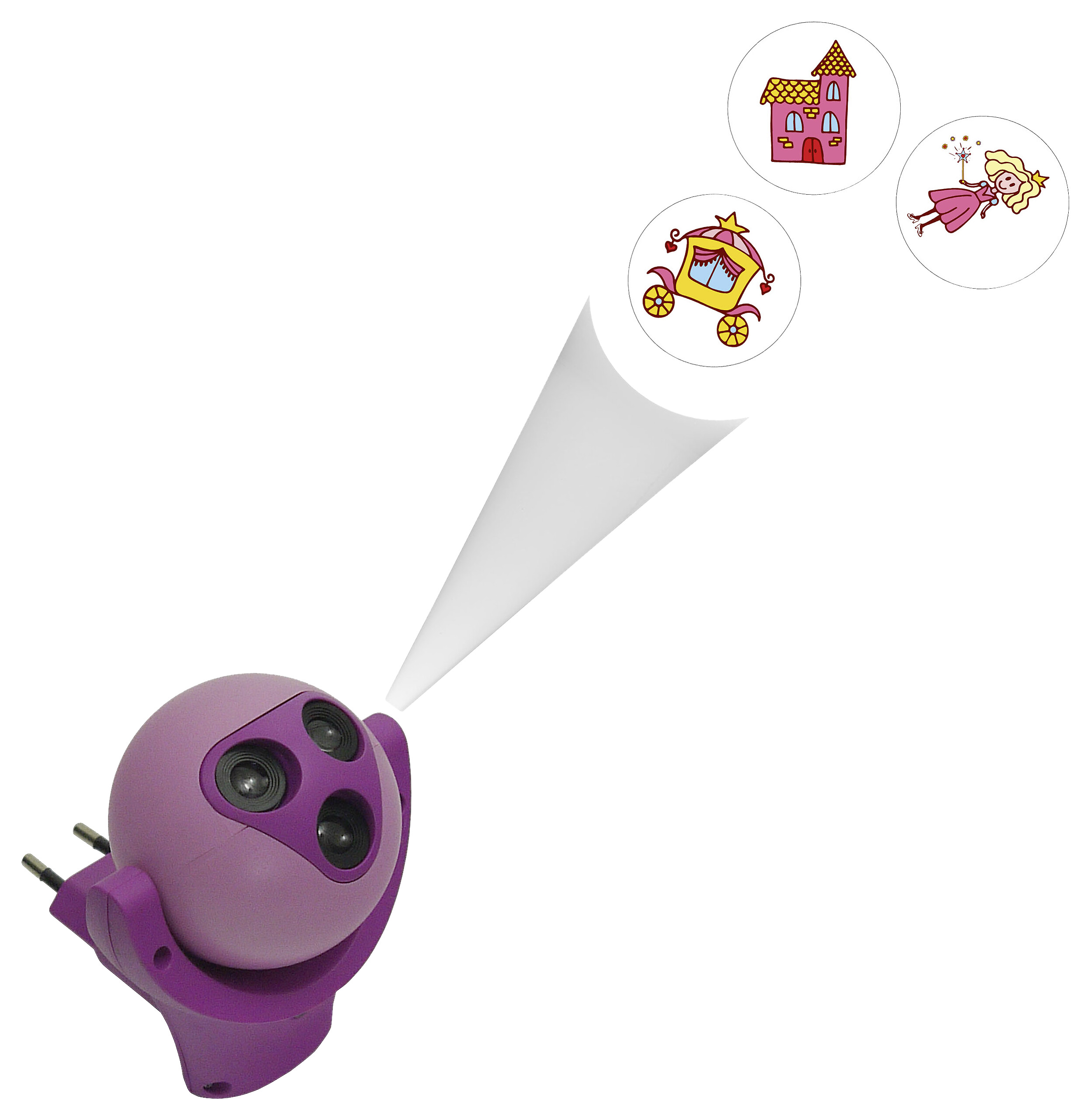 Niermann Stecker-Nachtlicht Prinzessin 3fach 80051 pink rosa Kunststoff