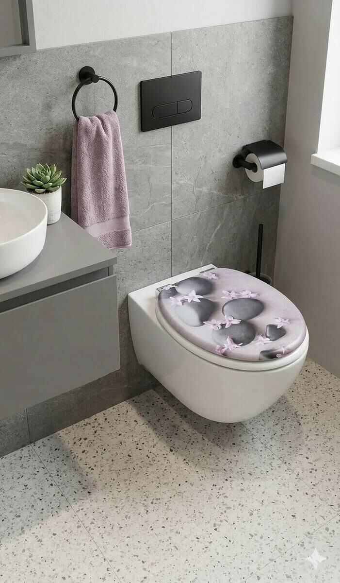 POCOline WC-Sitz Spa Flower MDF