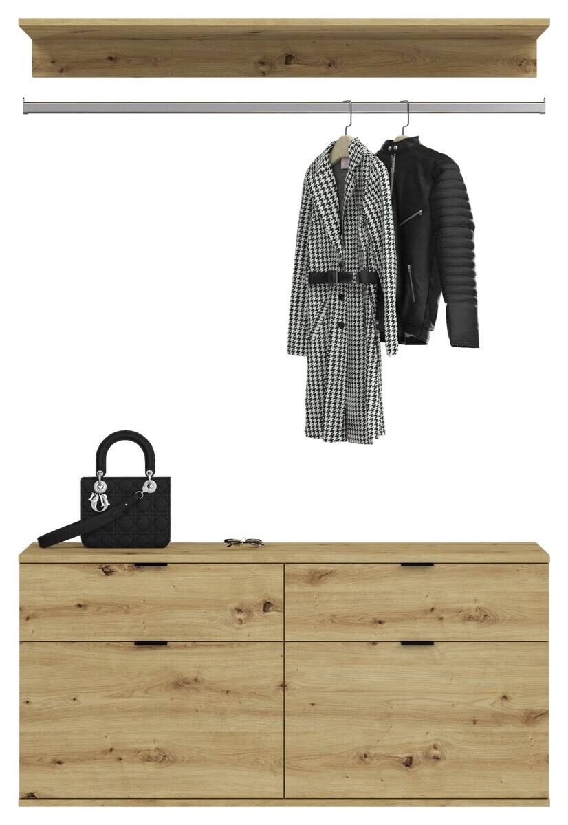 Garderobe PROJEKT Eiche Artisan Nachbildung B/H/T: ca. 212x193x34 cm