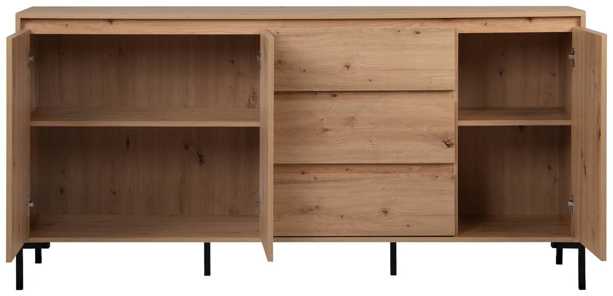 Sideboard Korsika Eiche Artisan Nachbildung B/H/T: ca. 170x87x40 cm