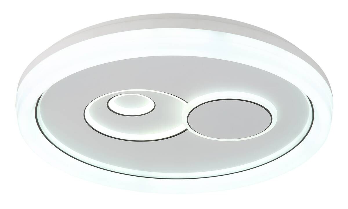 GLOBO LED-Deckenleuchte weiß silber Metall Kunststoff B/D: ca. 7x48 cm