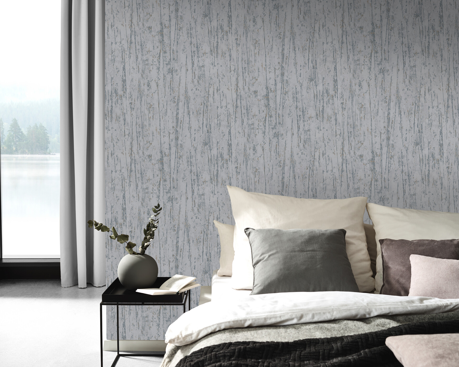 Erismann Vliestapete Struktur grau B/L: ca. 53x1005 cm