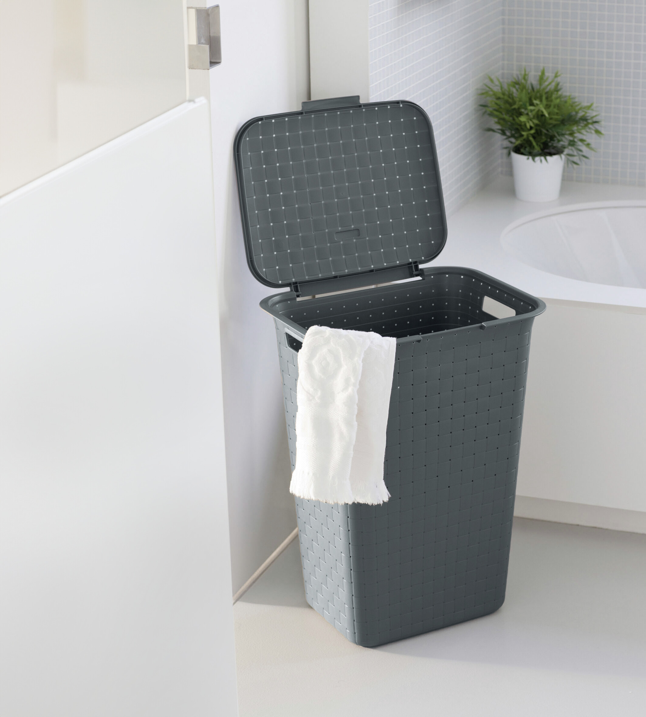 Curver Wäschebox dunkelgrau B/H/L: ca. 43x58x33,5 cm