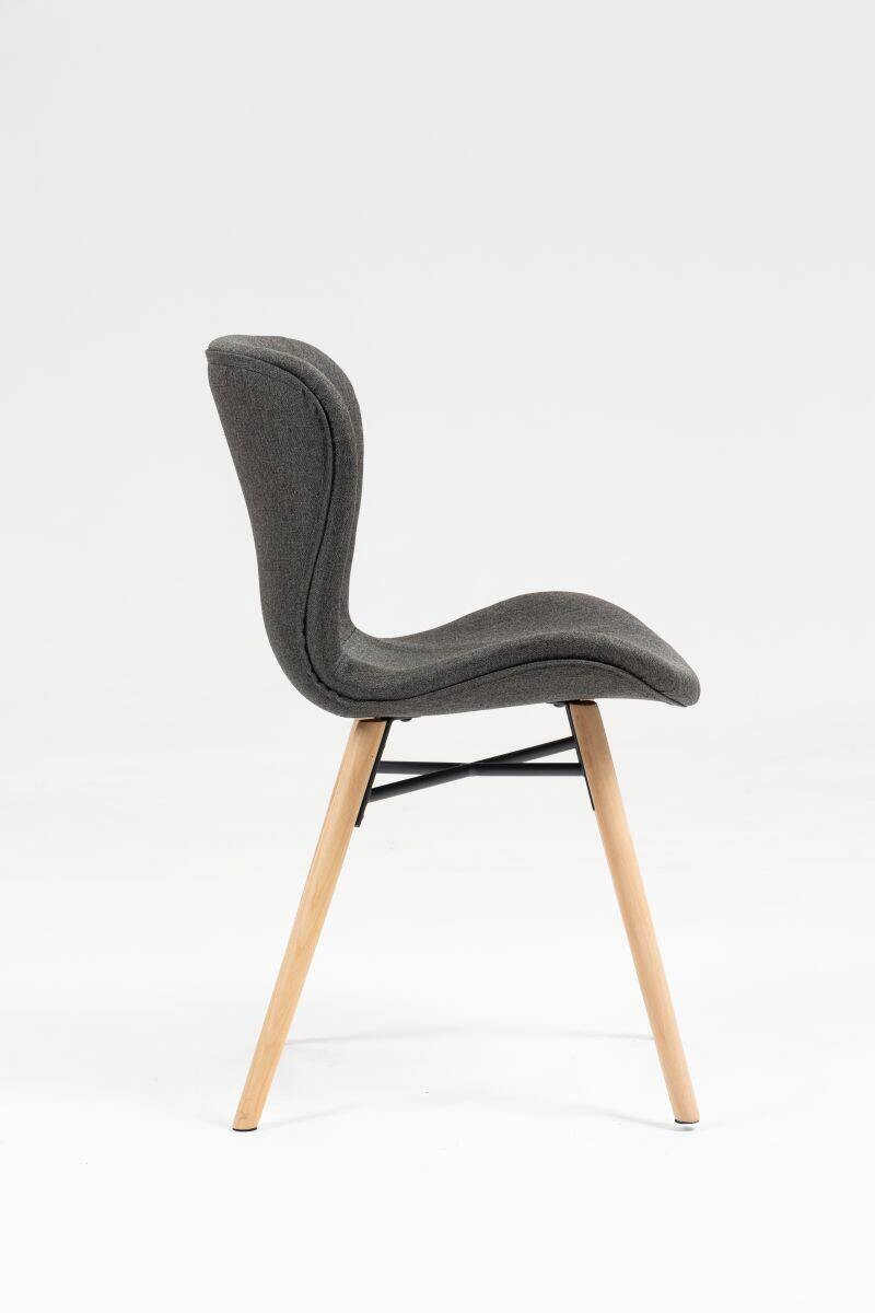 Stuhl Florenz anthrazit Microfaser B/H/T: ca. 47x80x52 cm