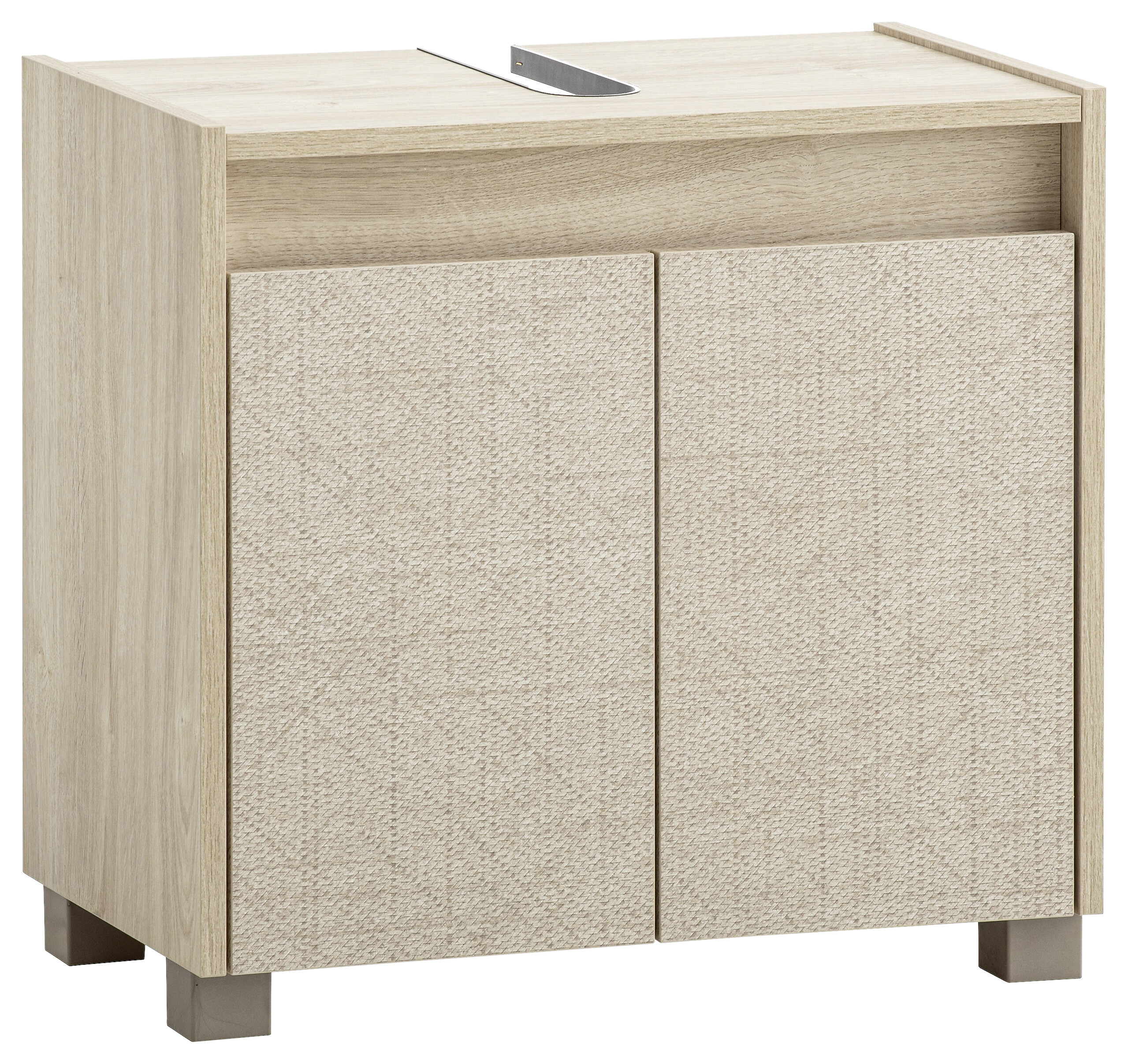 Waschbeckenunterschrank Sander Eiche hell Nachbildung B/H/T: ca. 56,9x54,6x33 cm