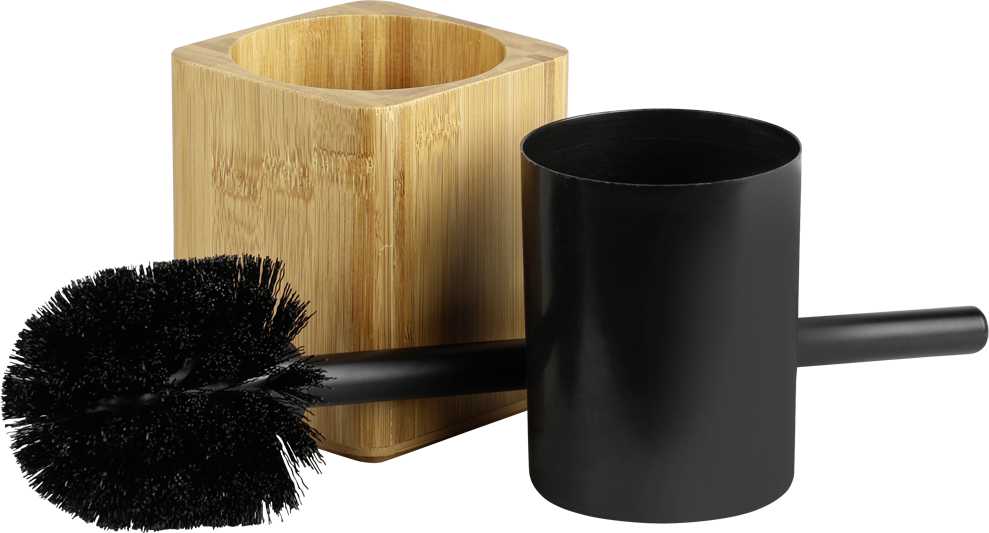 Kesper Toilettenbürste schwarz natur Bambus B/H/L: ca. 9,5x35,5x9,5 cm