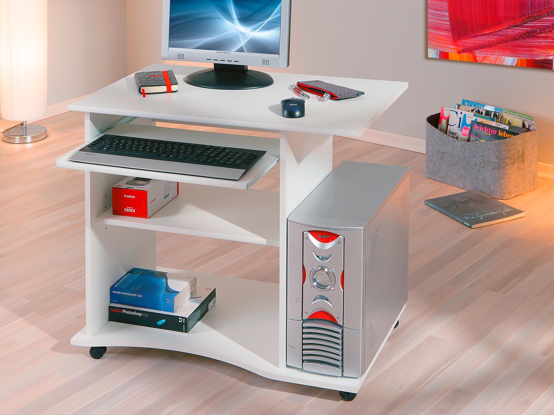 Schreibtisch Pepe weiß B/H/T: ca. 80x75x50 cm