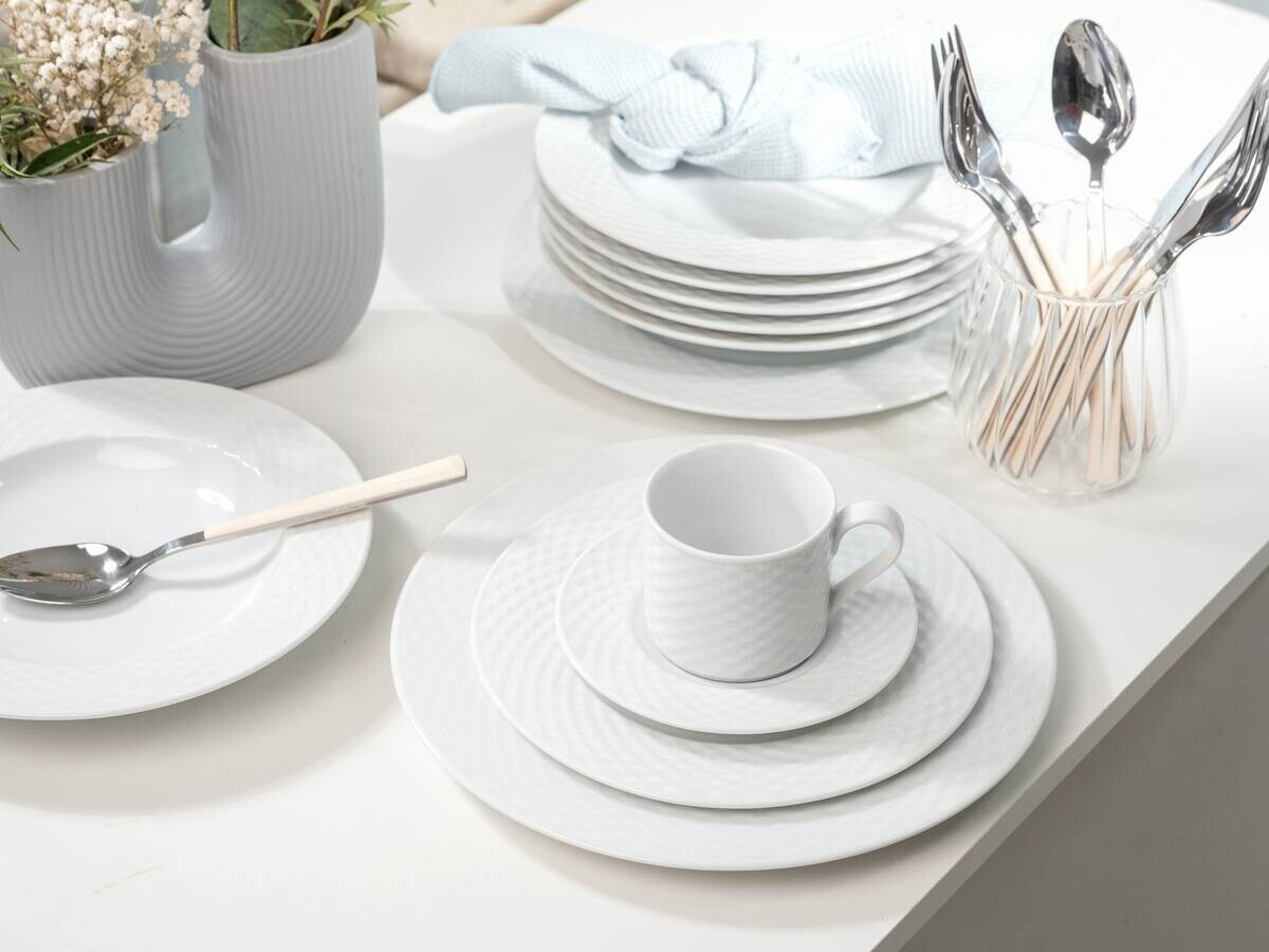 CreaTable Kombiservice Polo weiß Porzellan 30 tlg.