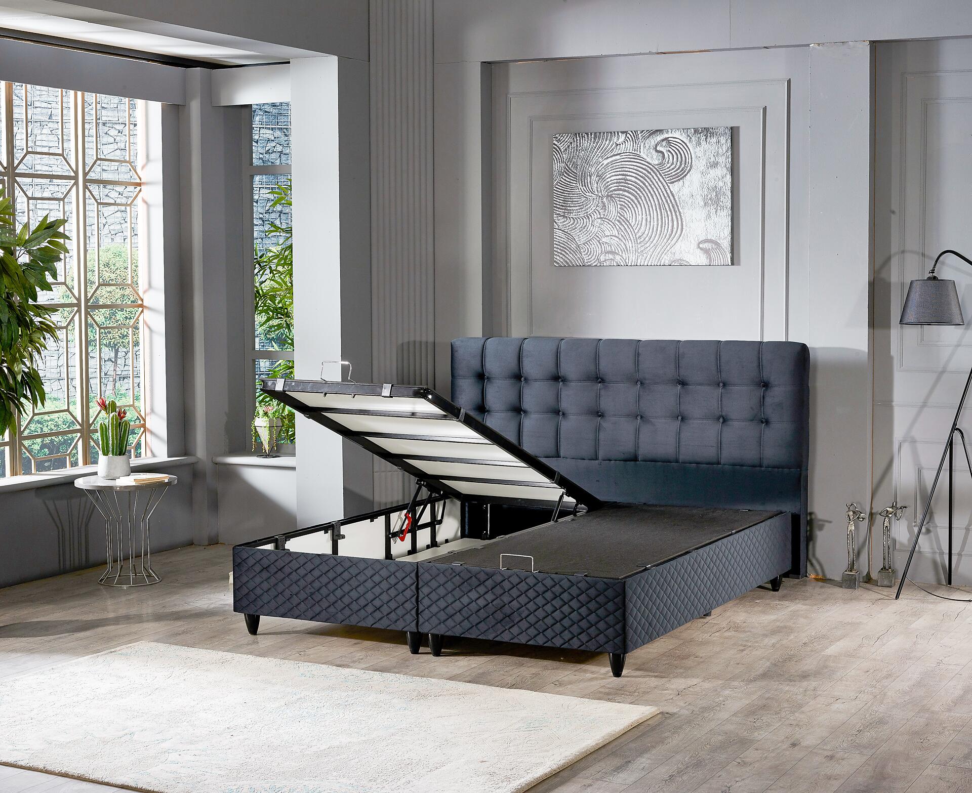 Polsterbett California schwarz Liegefläche B/L: ca. 180x200 cm