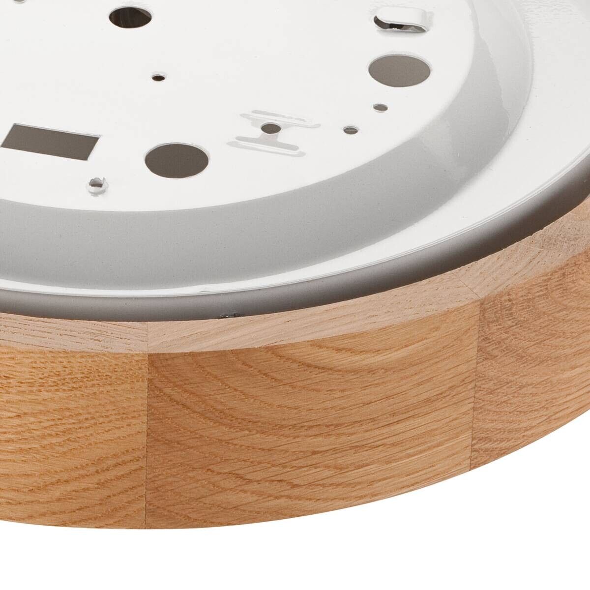 Lamkur Deckenleuchte Anello Eiche Glas Holz H/L: ca. 8x27 cm E27 1 Brennstellen