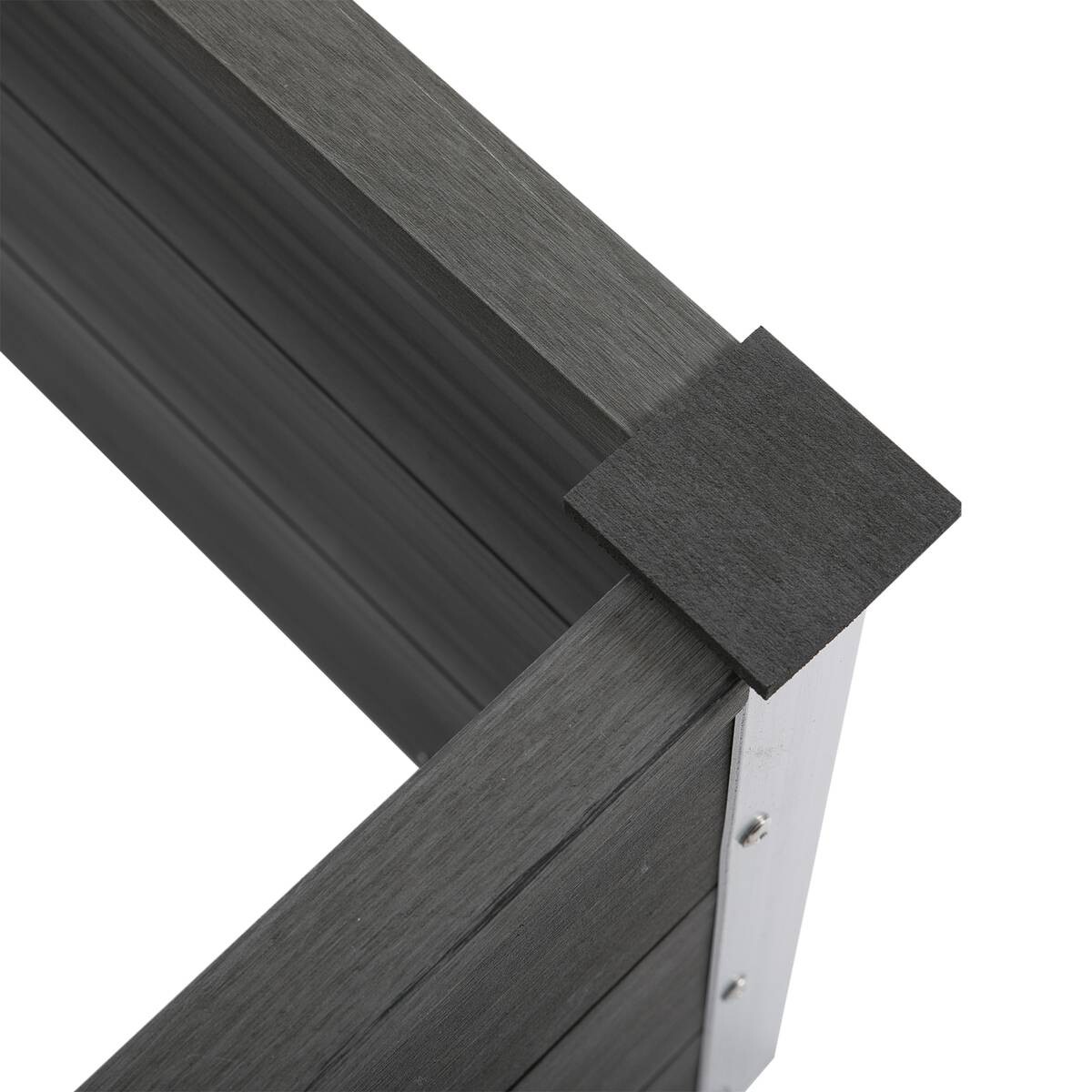 Outsunny Blumenkübel grau Kunststoff B/H/L: ca. 50x50x100 cm