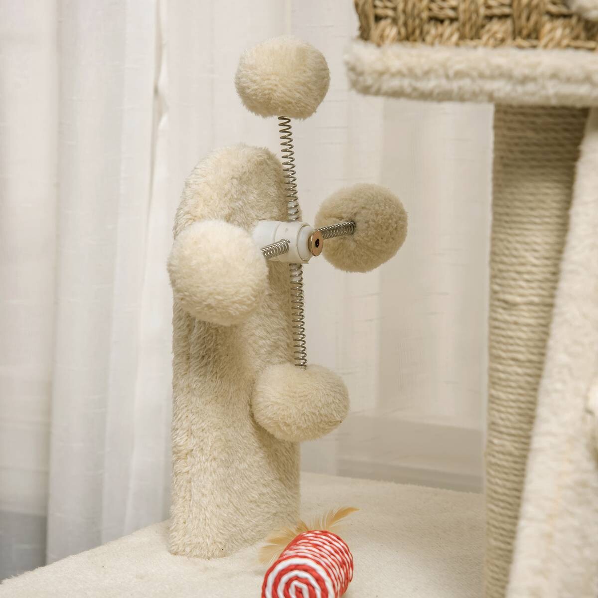 PawHut Kratzbaum beige Polyester B/H/L: ca. 40x131x69 cm