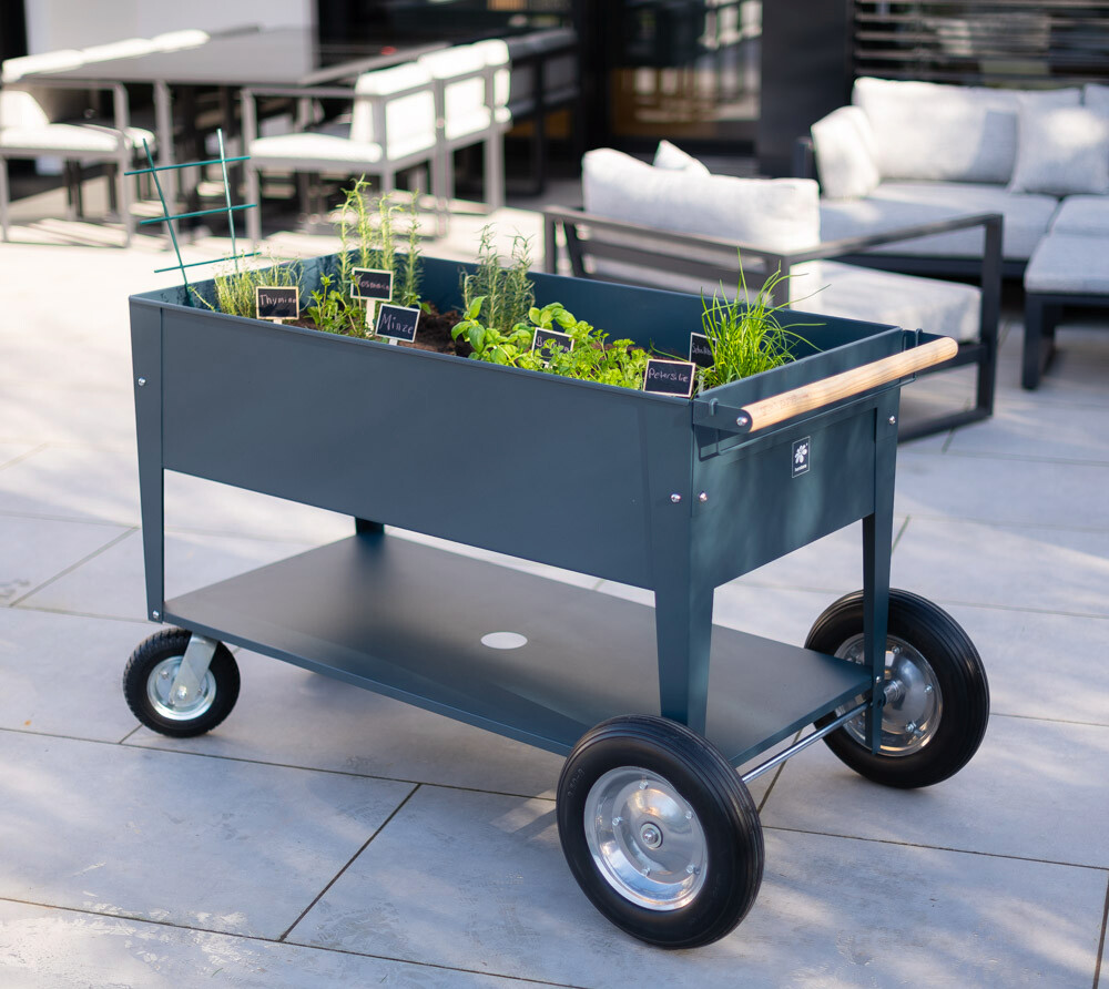 Herstera Garden Kräuterfabrik Swivel anthrazit Metall B/H/T: ca. 60x84x120 cm