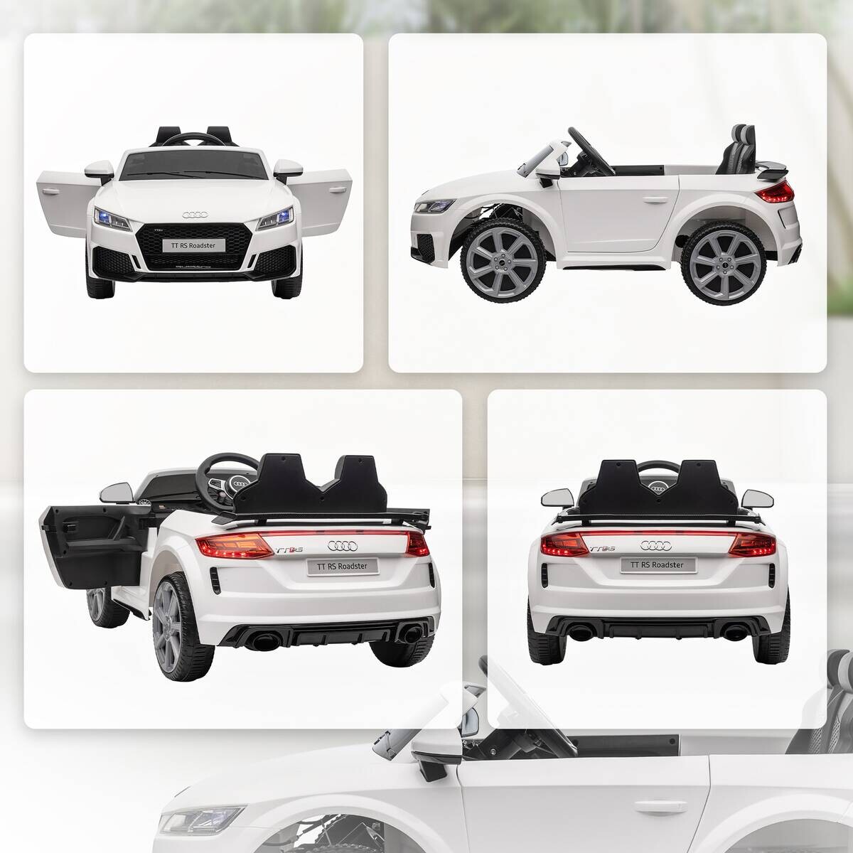 HOMCOM Kinder-Elektroauto weiß B/H/L: ca. 60x44x102 cm