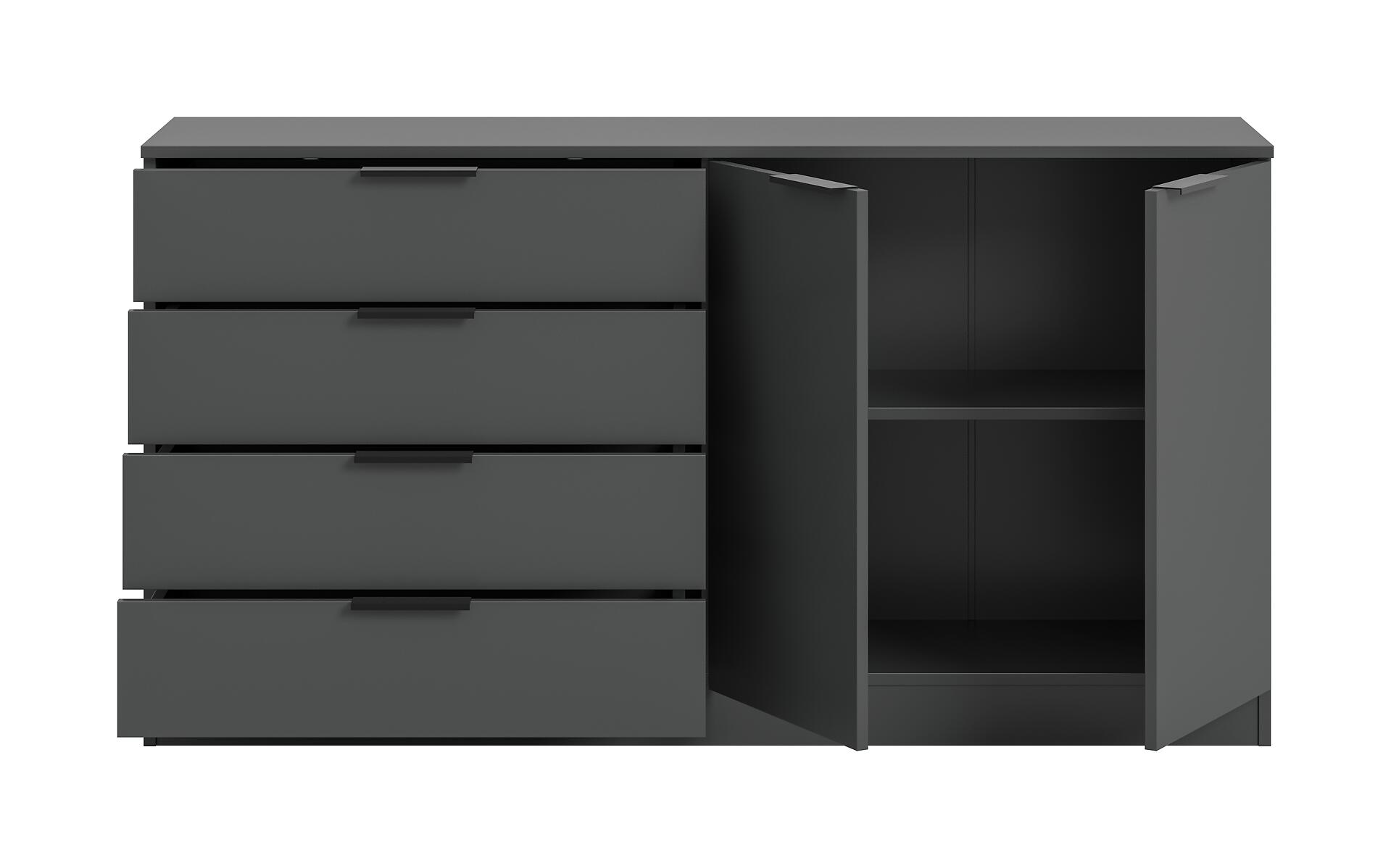 Kommode KOPENHAGEN anthrazit B/H/T: ca. 148x79x35 cm