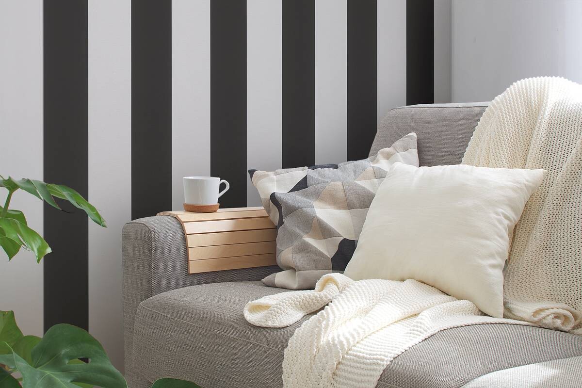 A.S.Creation Vliestapete Black & White Streifen schwarz B/L: ca. 53x1005 cm