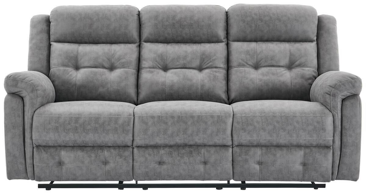 Sofa Philip grau Microfaser B/H/T: ca. 208x103x95 cm