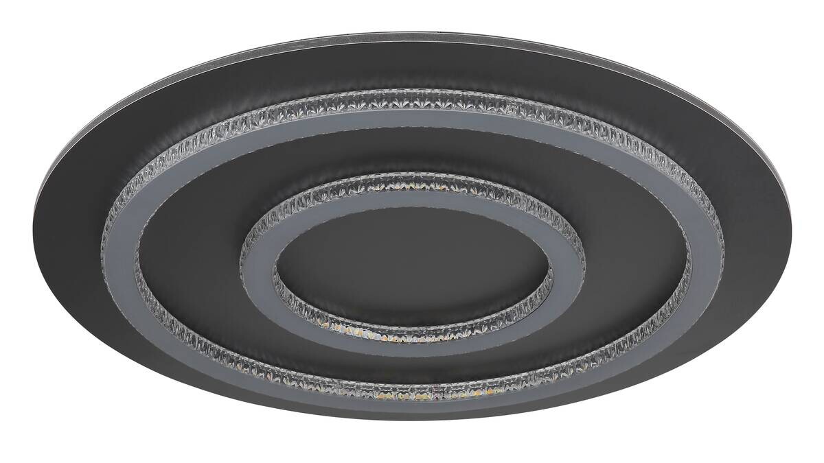 GLOBO LED-Deckenleuchte hellgrau mattschwarz anthrazit Metall Kunststoff H/D: ca. 6x55 cm 1 Brennstellen