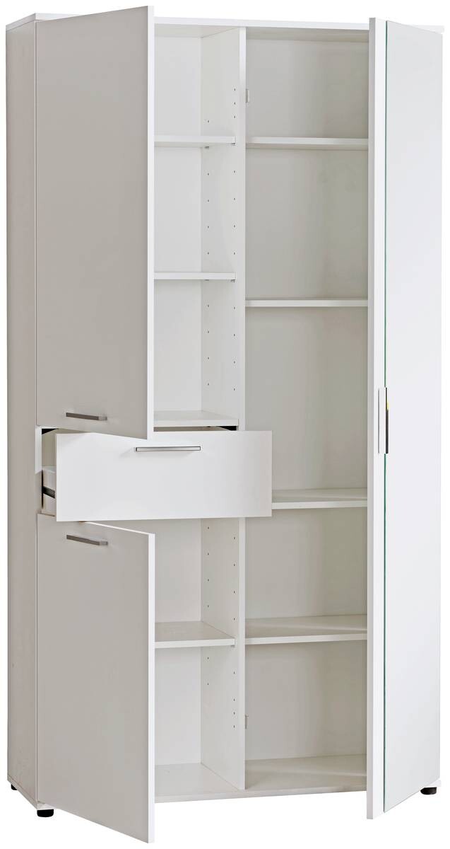 Mehrzweckschrank Kreta 9 weiß B/H/T: ca. 99x184x35 cm