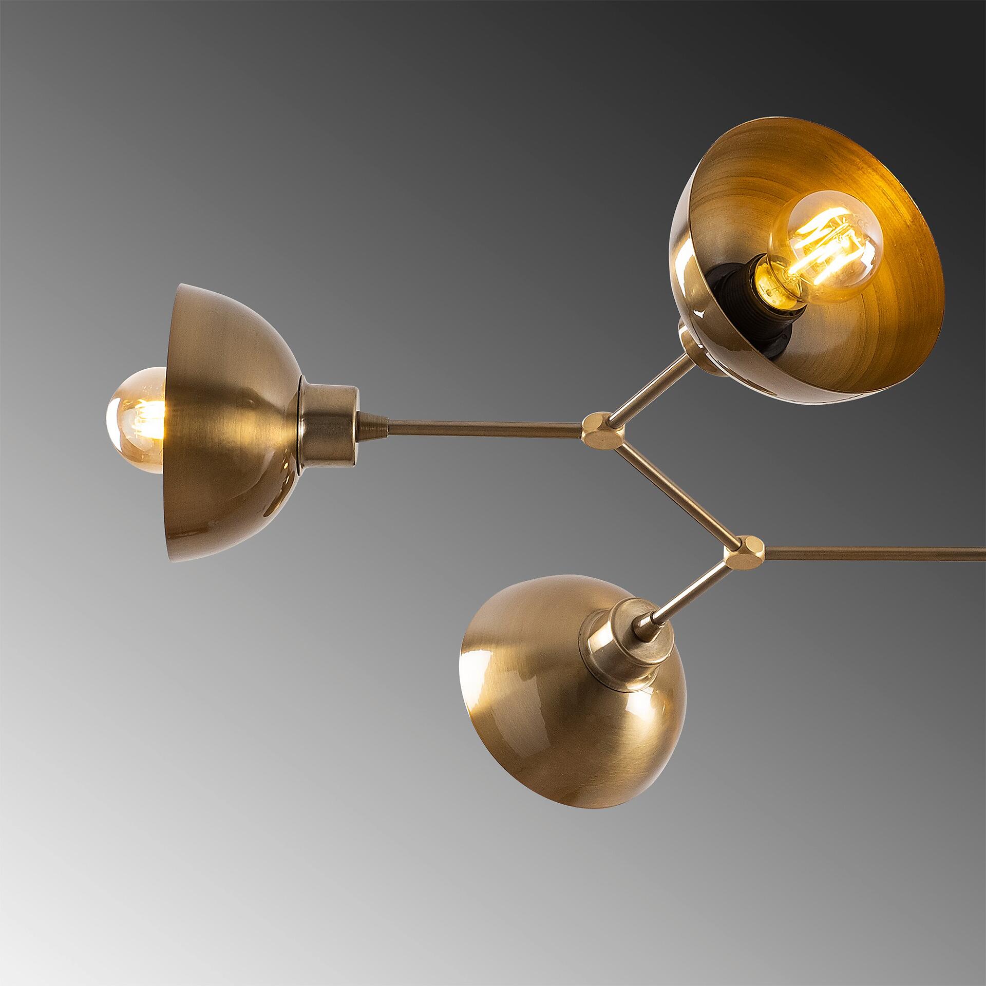 Opviq Pendelleuchte Dram-1107 B/H/T/L: ca. 102x25x52x102 cm E27 6 Brennstellen