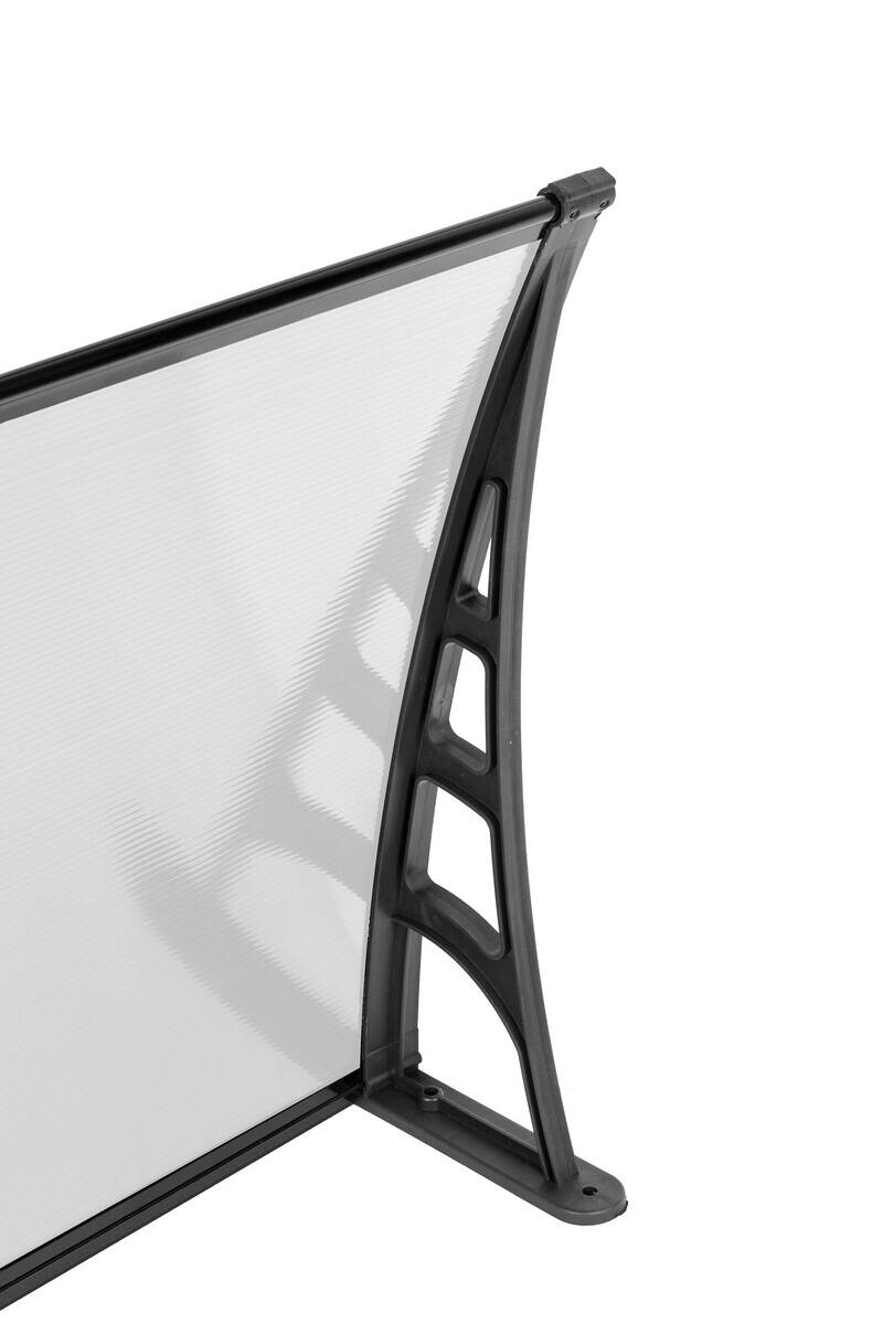 Brosplast Vordach transparent B/H/L: ca. 120x23x70 cm