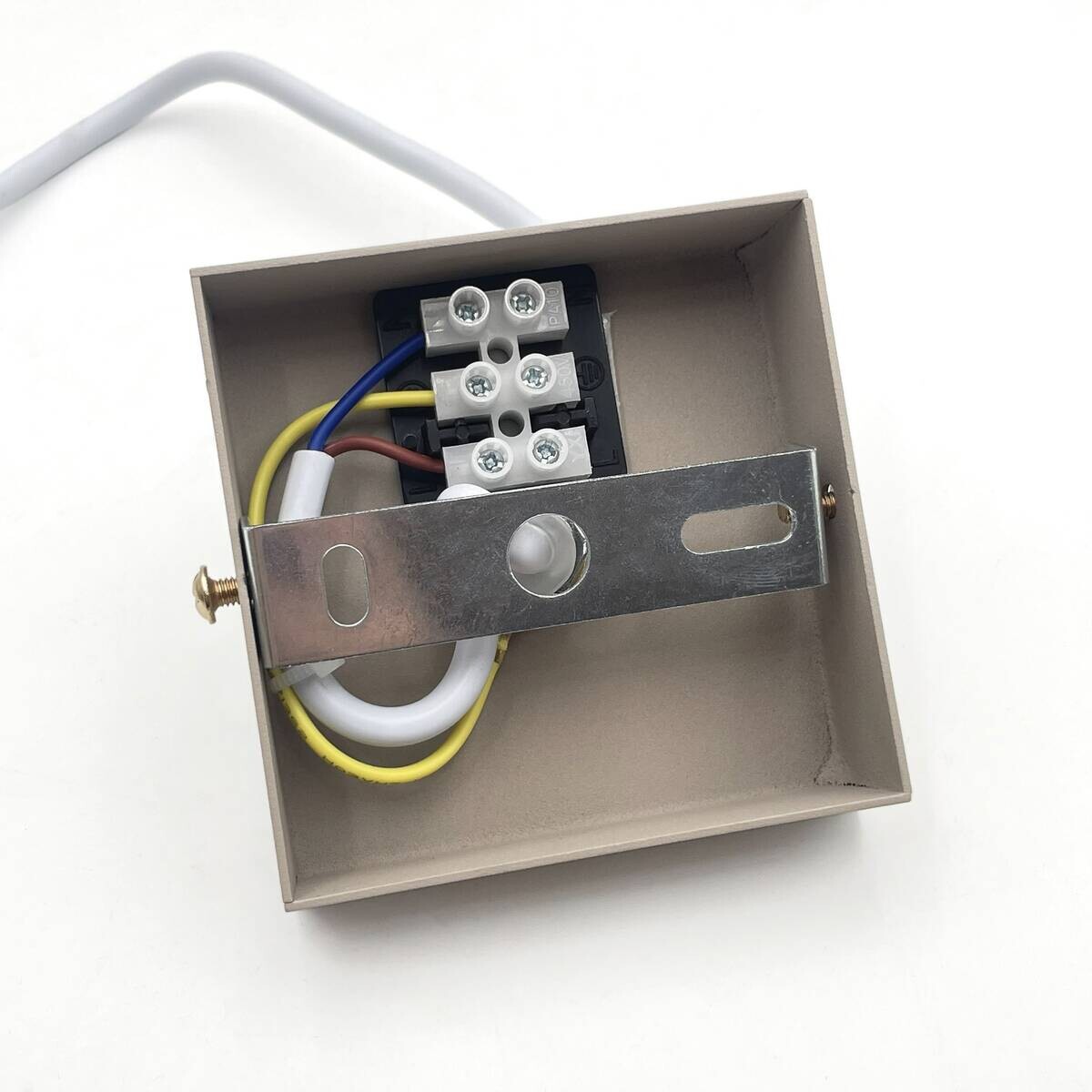 Lamkur Strahler Prisma beige Stahl B/H/L: ca. 6,5x118x6,5 cm 1 Brennstellen