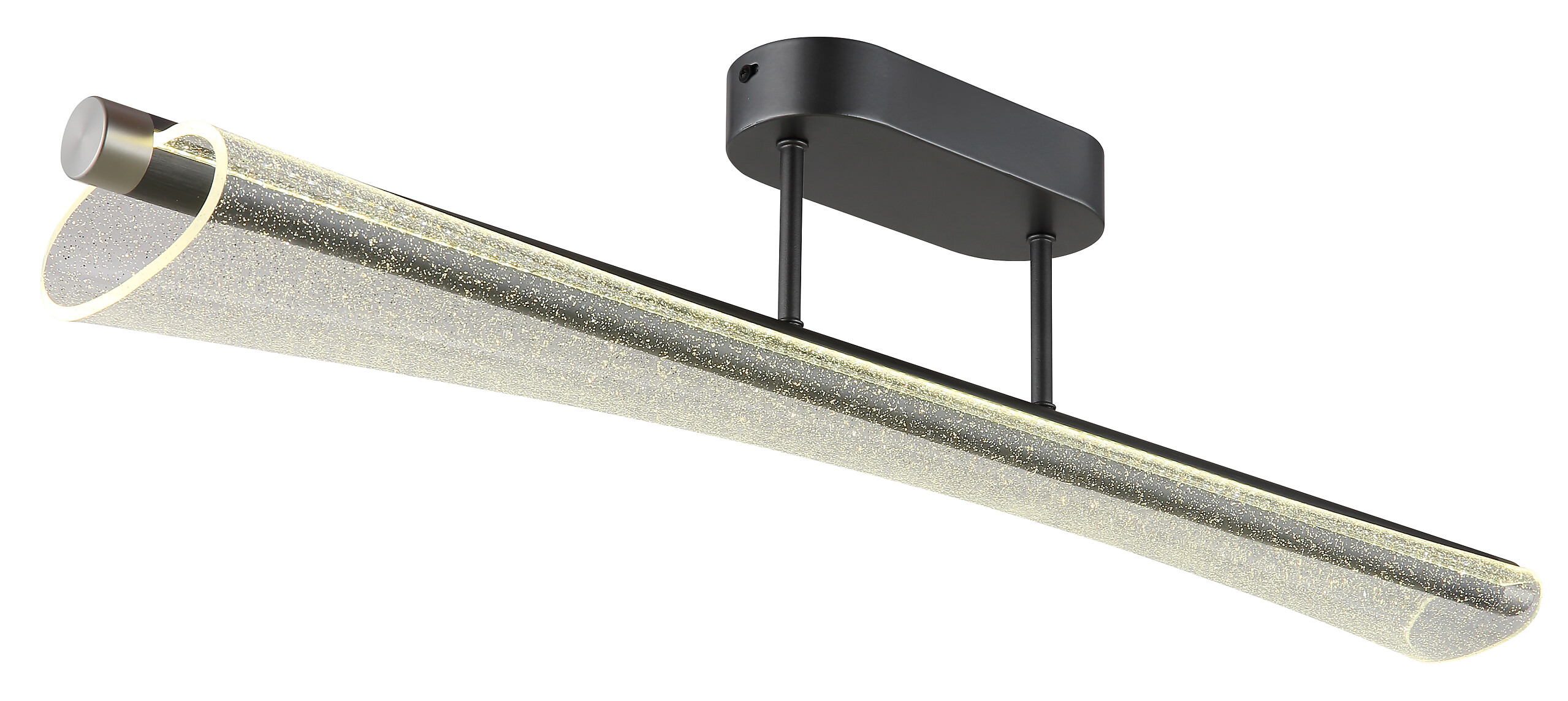 GLOBO Deckenleuchte klar anthrazit nickel matt Metall Acryl B/H/L: ca. 12x19x81 cm 1 Brennstellen