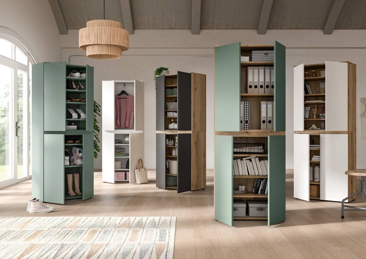 Schrank SCARPA Evoke Oak Nachbildung anthrazit B/H/T: ca. 105x111x37 cm