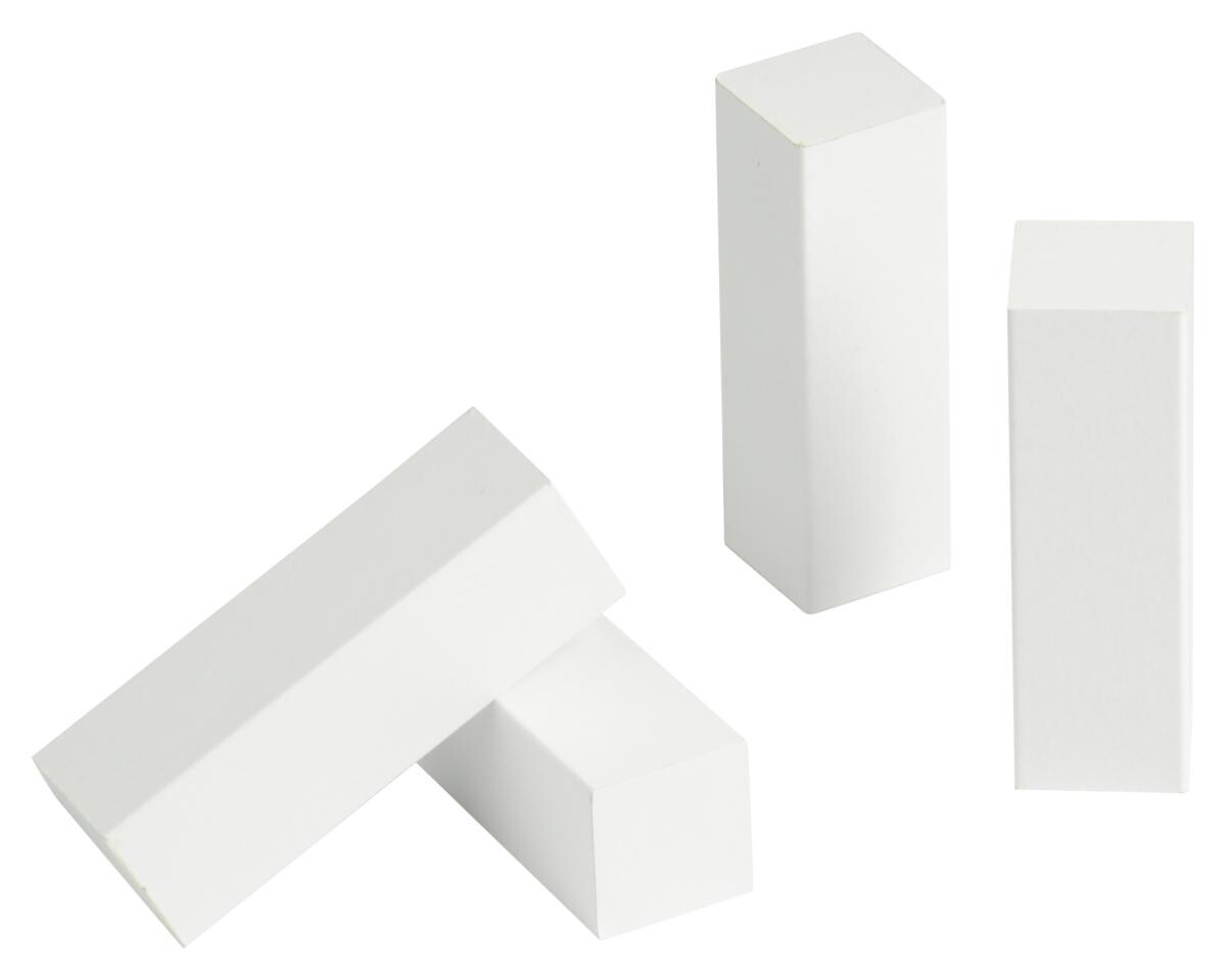 Eckstäbchen weiß L/B/H: ca. 1,9x1,9x5,9 cm