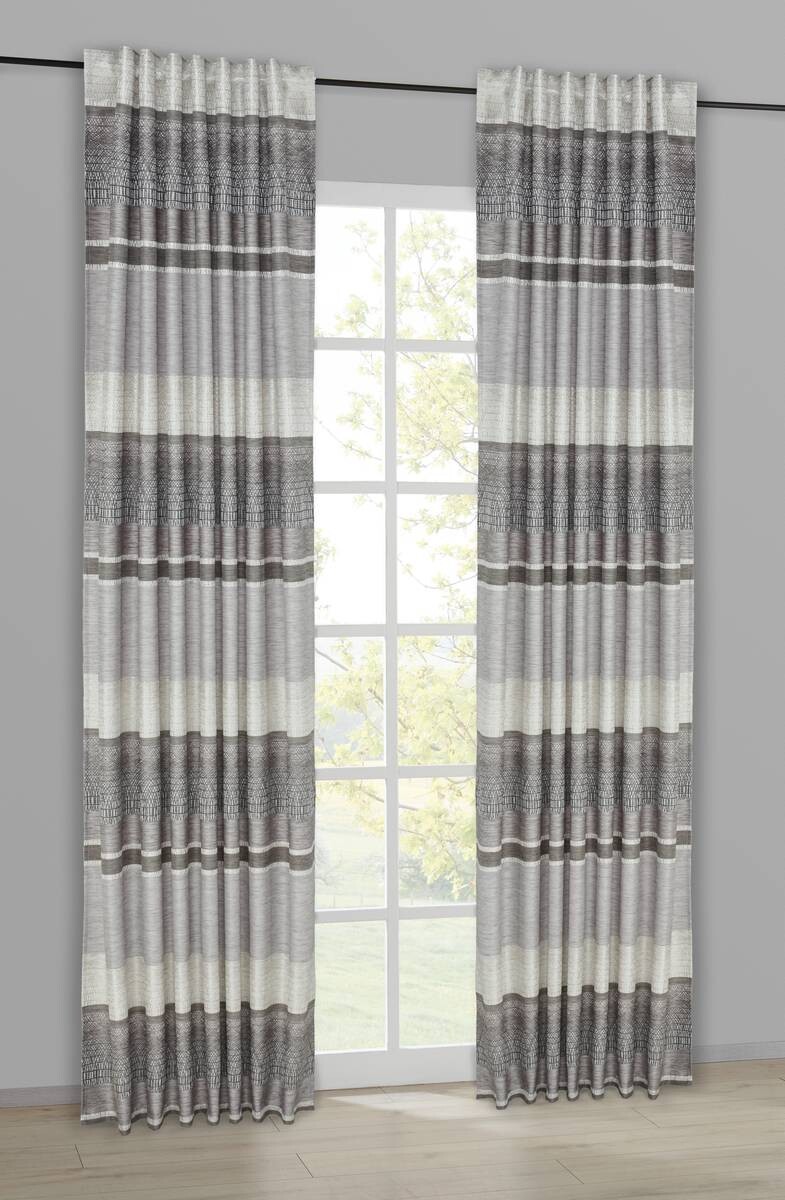 Kombivorhang Sonja silber B/L: ca. 140x245 cm