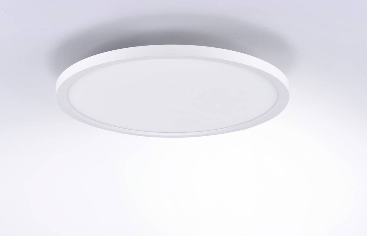 Just Light LED-Deckenpanel FLAT 15571-16 weiß Metall Kunststoff H/D: ca. 4,5x40 cm 1 Brennstellen