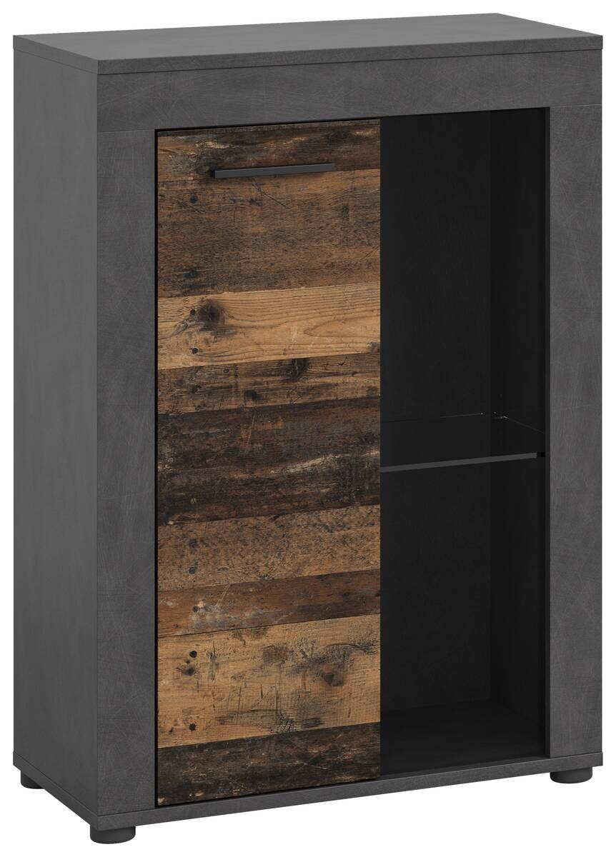 Vitrine Jam Matera Nachbildung Old Wood Nachbildung B/H/T: ca. 86x60x35 cm