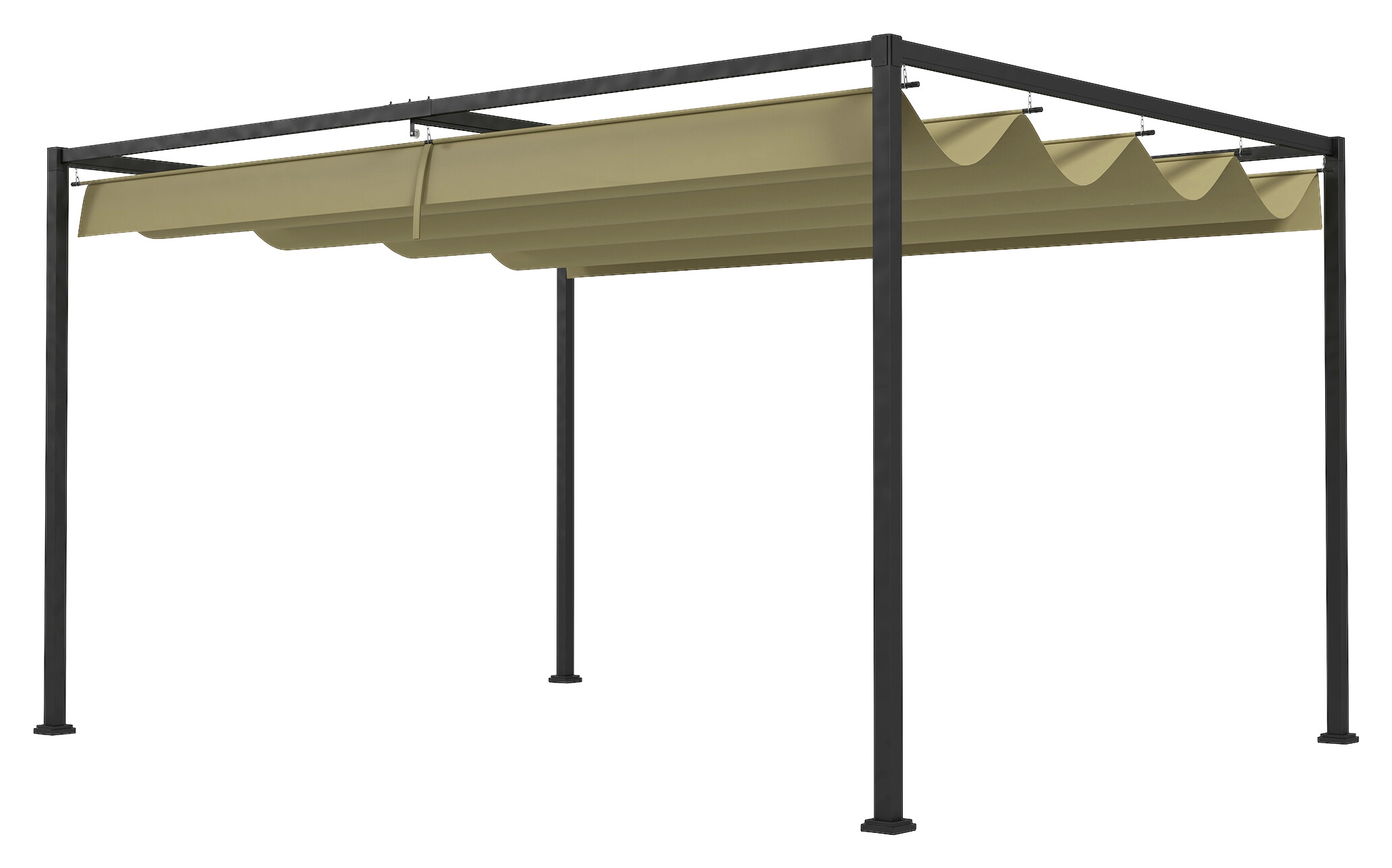 Outsunny Pergola khaki Polyester B/H/L: ca. 300x222x400 cm