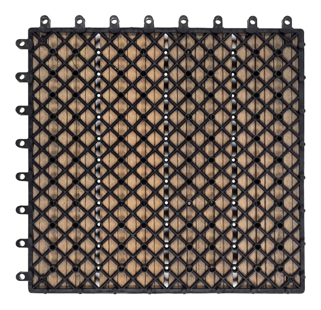 POCOline Terrassenfliese WPC, 6 Stück im Paket natur B/L: ca. 30x30 cm