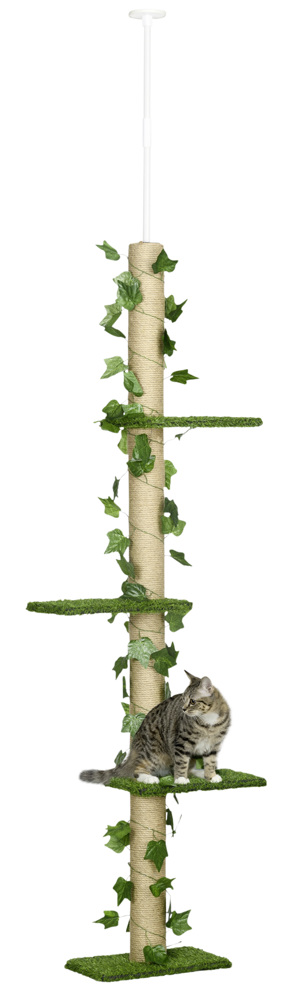 PawHut Kratzbaum gelb Spanplatte B/H/L: ca. 21x242x37 cm