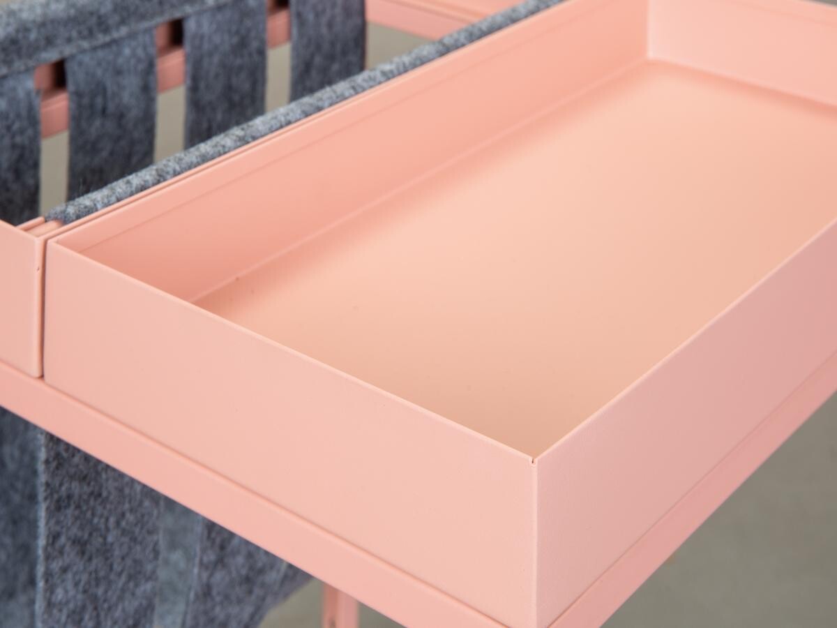 Zeitungsständer Club NY rosé Metall B/H/T: ca. 35x40x35 cm