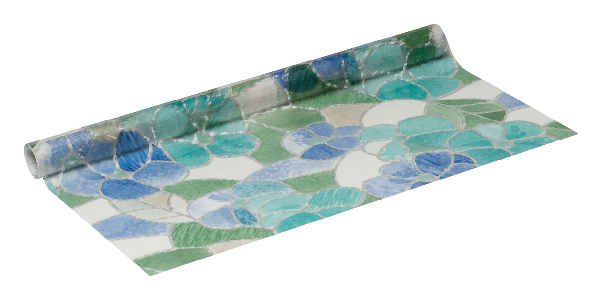 d-c-fix Dekofolie Ornamentglas blau türkis B/L: ca. 45x200 cm