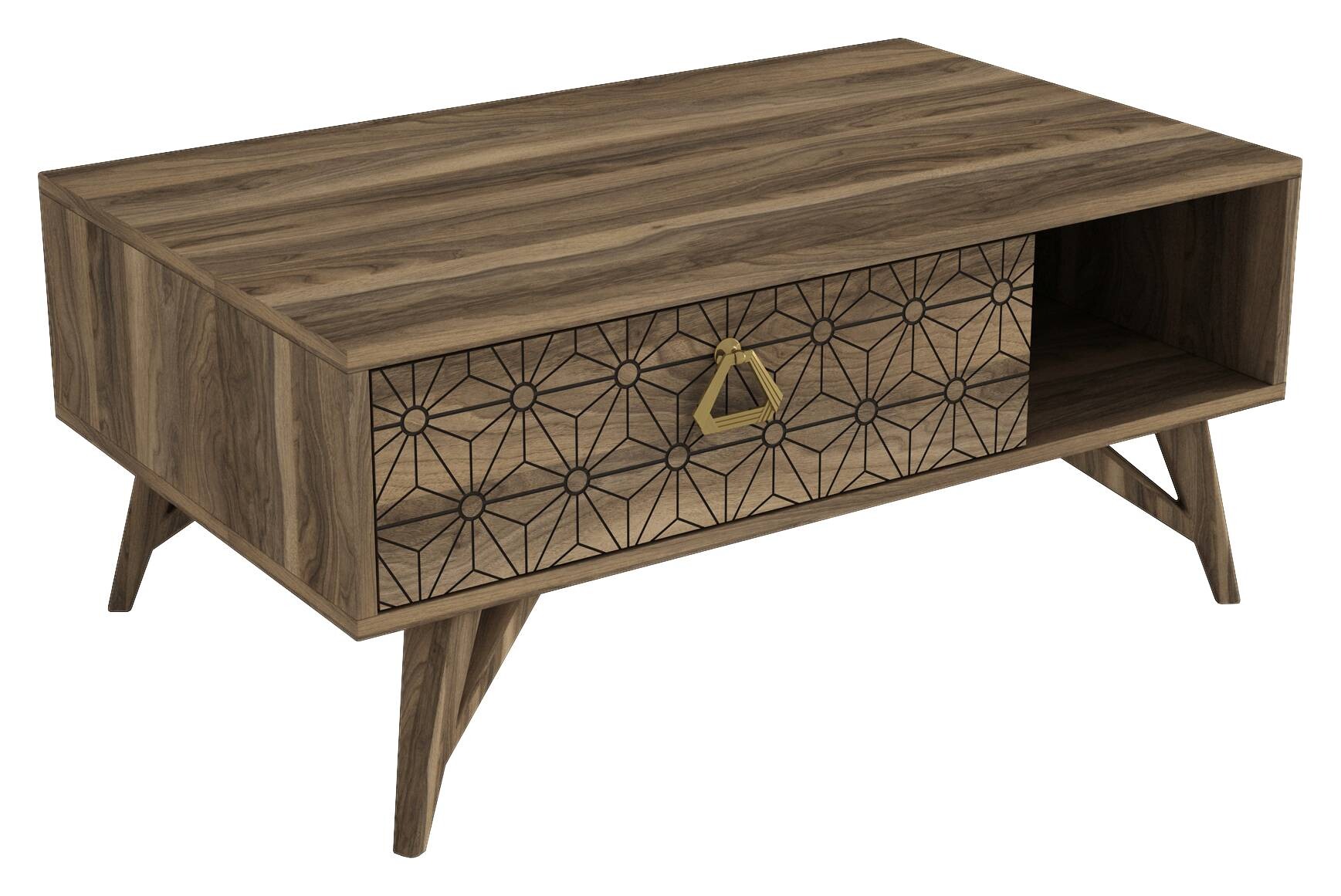 Couchtisch Yakamoz walnuss Nachbildung B/H/T: ca. 90x43,5x60 cm