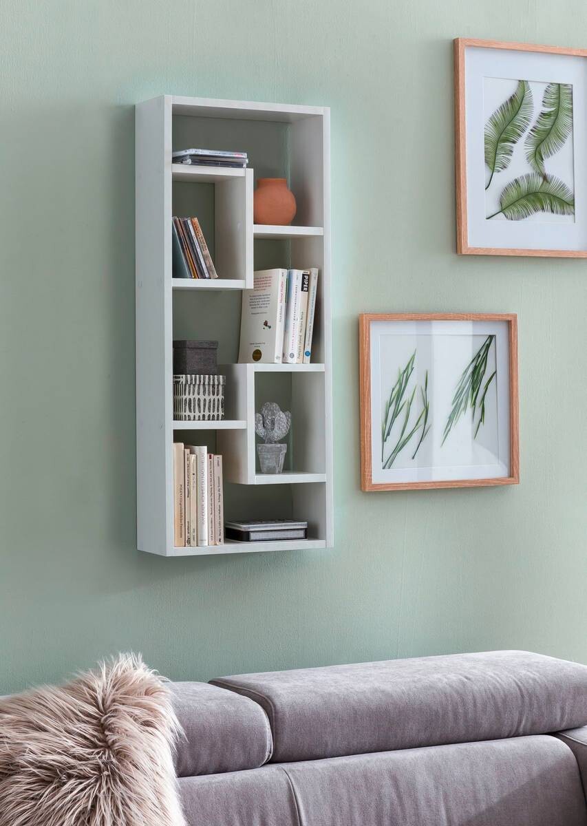 Wandregal weiß B/H/T: ca. 36x90x14,5 cm