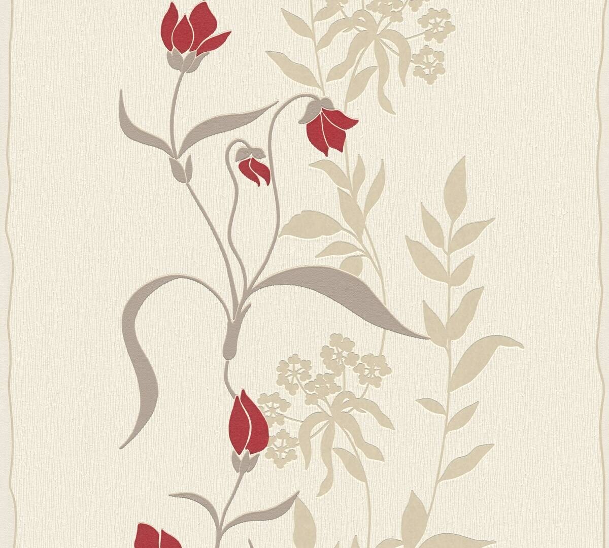 Livingwalls Vliestapete Best of Vlies Floral creme B/L: ca. 53x1005 cm