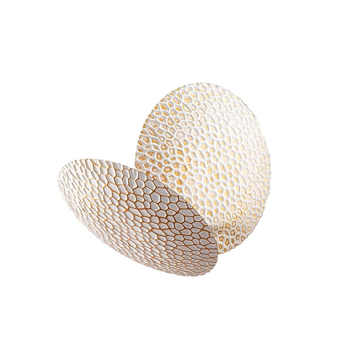 Opviq Wandleuchte 119FRS1552 gold weiß Metall B/H/L: ca. 15x21x21 cm 1 Brennstellen