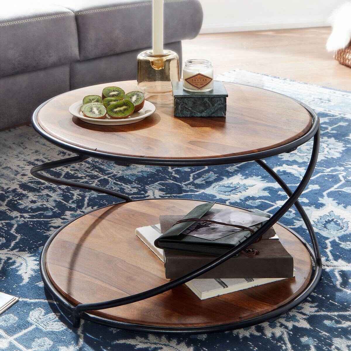 Wohnling Couchtisch braun B/H/T: ca. 58x35x58 cm