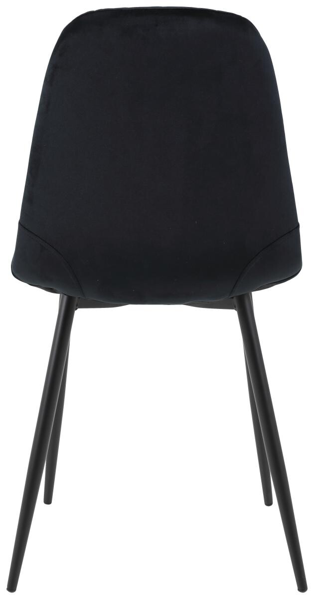 Stuhl Mira 4er Set schwarz Samtoptik B/H/T: ca. 44x89x53,5 cm