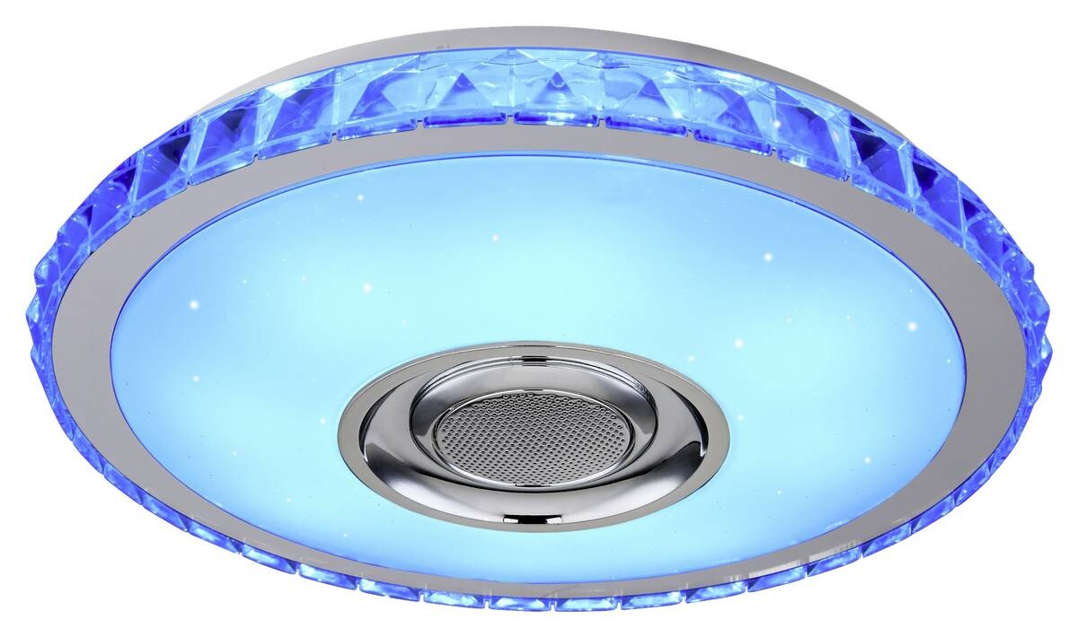 POCOline Deckenleuchte Sonido weiß Chrom Kunststoff Metall H/D: ca. 8x41 cm